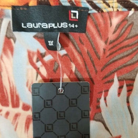 lauraplus14+ new multicolored plus size top - Picture 3 of 9